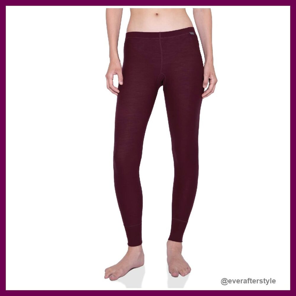 Merino Wool Base Layer Leggings Lightweight Thermal Pants Minimal Chic
